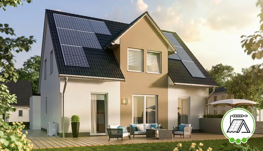 Hausbau mit Photovoltaik inklusie
