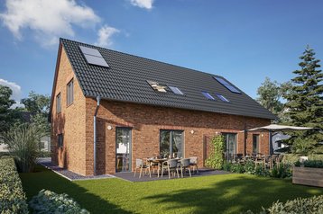 Doppelhaus-Behringen-116-Garten-Klinker Doppelhaus Behringen 116