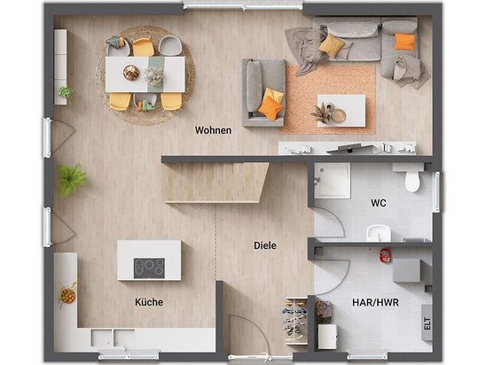 Grundriss Einfamilienhaus Nordic 143 V2 EG